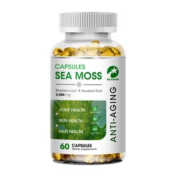 Kexinsh 60/120 Sea Moss Capsules Raw Organic Rich In Vitamin Mineral Boost Immune System Sea Moss Extract Supplement