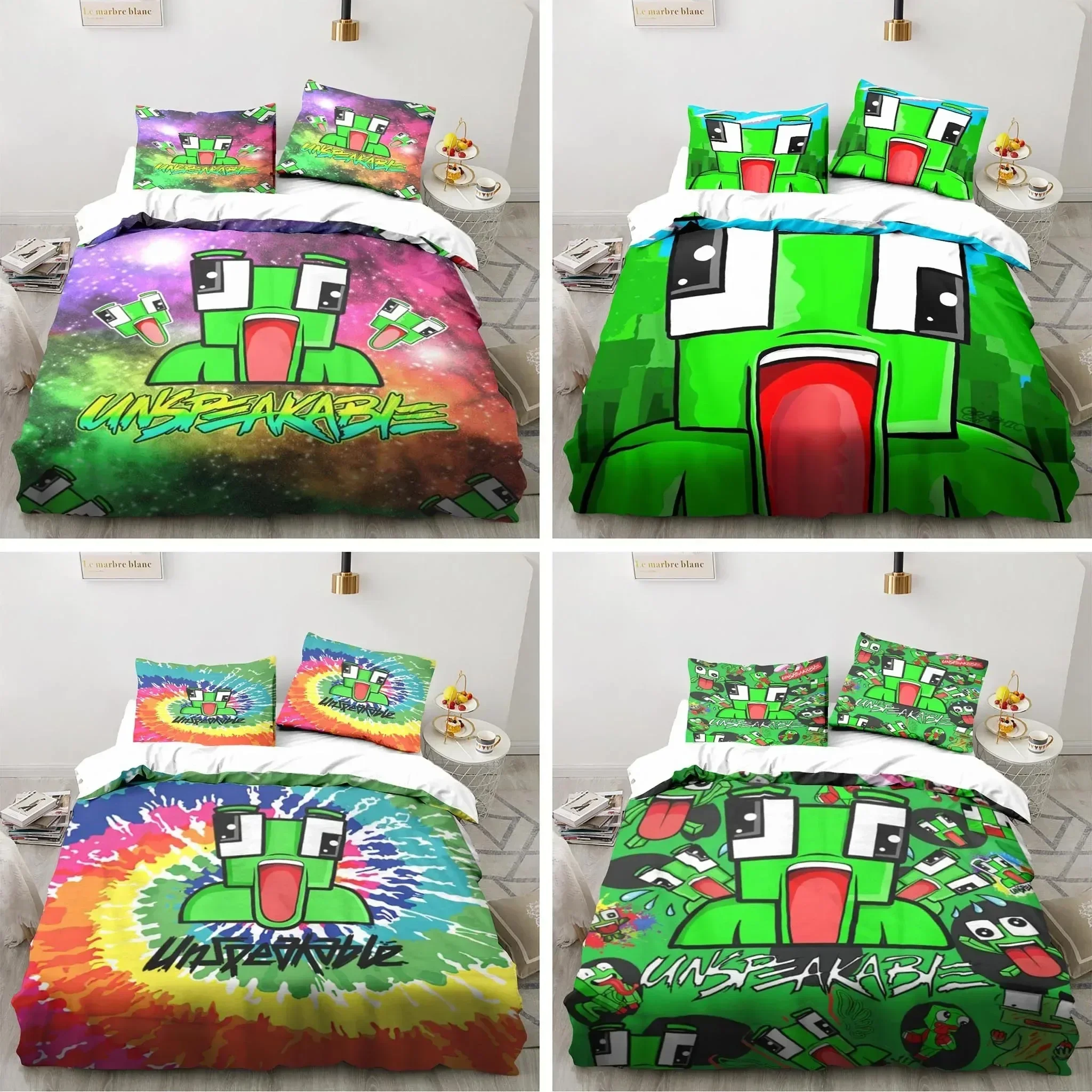 Cartoon Funny Play Unspeak.able Bedding Set Bedroom Soft Bedspreads for Bed Comefortable Duvet Cover Quilt and Pillowcase