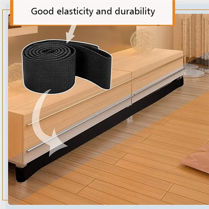 100mm x 6m Adjustable Nylon Gap Blocker Under Sofa Bed - Anti-Slip Small Item & Pet Stopper, Easy Install