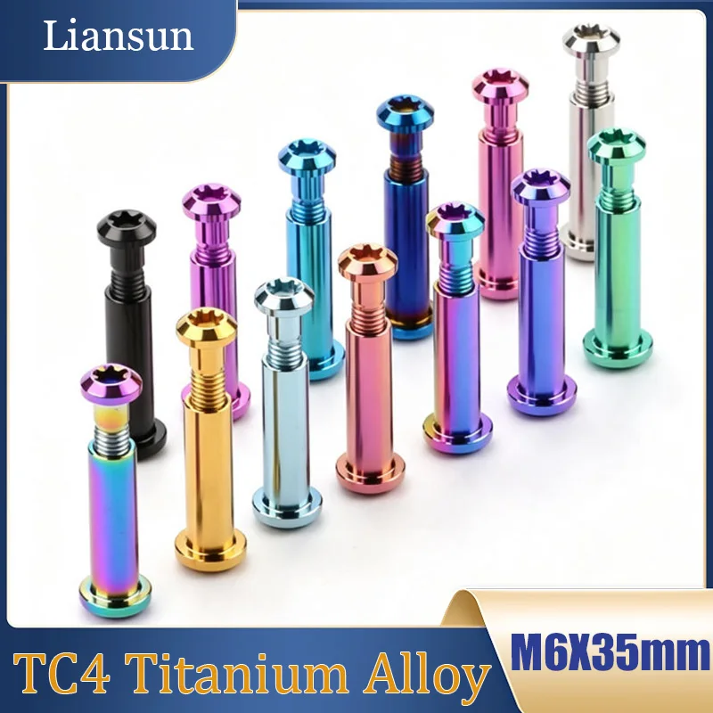 Titanium Alloy Bolts M6X35mm Step Torx Screws Seat Cushion and Seat Tube Locking Screws Suitable for TREK Seat Tube Modification