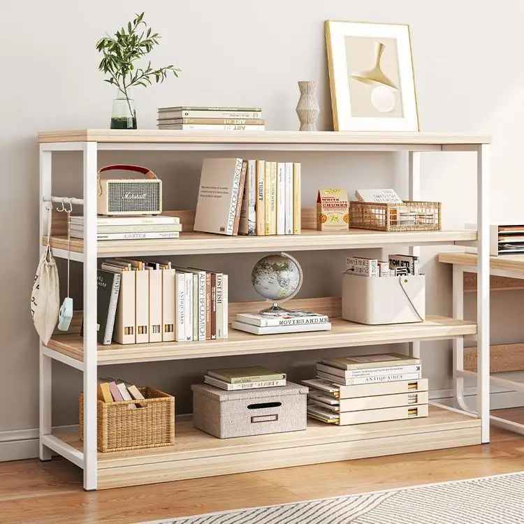 Etagere-a-livres-moderne-en-fer-forge-meuble-de-rangement-multi-niveaux-pour-la-maison-et-le-bureau-en-bois-et-acier-organisateur-sur-pied