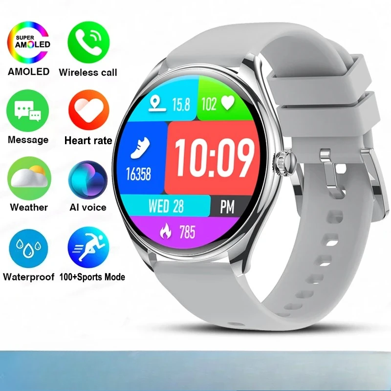 

XIAOMI 2026 SmartWatch Men AMOLED 3D Screen Always Show Time Sports Fitness Waterproof Heart Rate Bluetooth Call Smartwatches