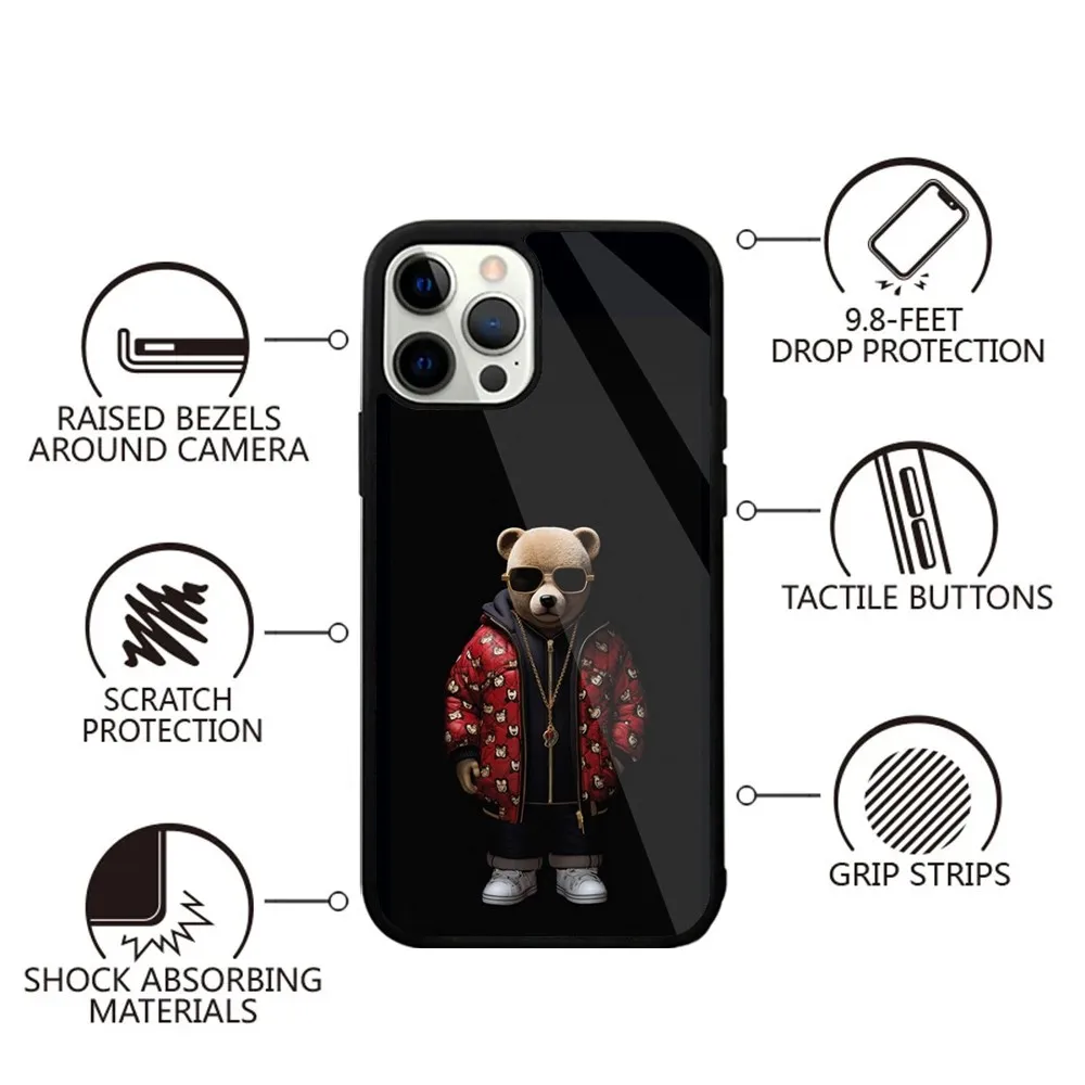 Fashion Baron Filou B-Bear Phone Case For iPhone 15,14,13,12,11,Plus,Pro,Max Mini Magsafe Magnetic Wireless Charging