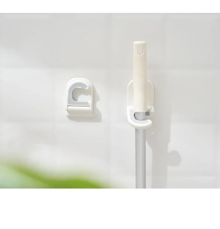 Wandmontierter Selbstklebender Besen- und Mopphalter, Wasserdichter Multifunktions-Aufbewahrungsorganizer für Küche und Bad – Detail 9