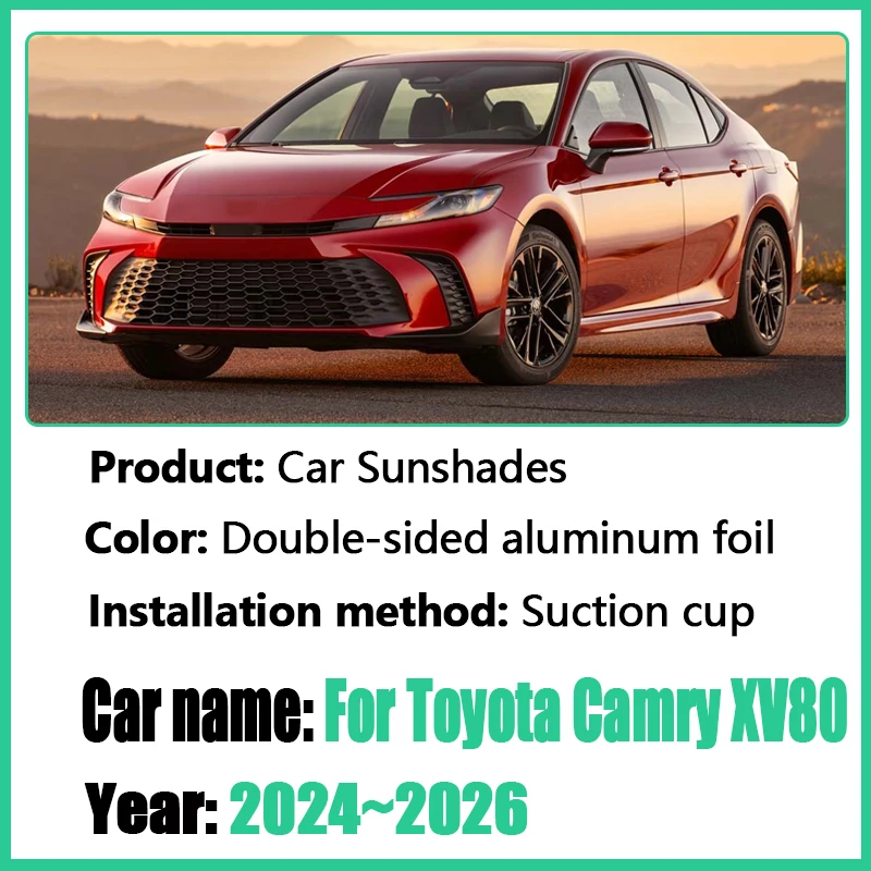 Full Coverage Sunshade For Toyota Camry XV80 2024 2025 2026 Car Covers Side Window Visor Anti-UV Privacy Blocks Auto Accessories
