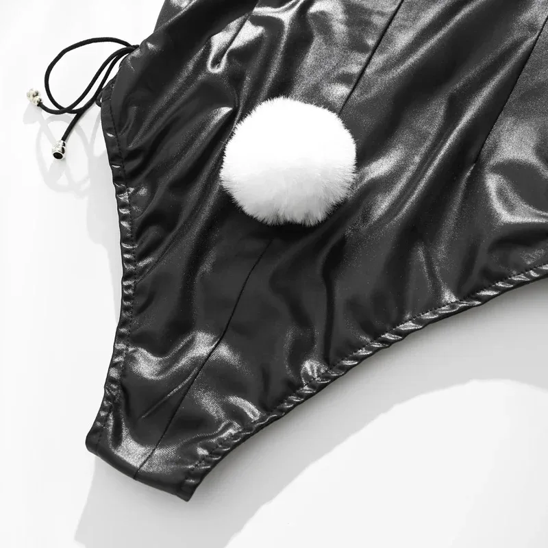 Kawaii Sexy Bunny Girl Materiale in ecopelle Coniglio Donna Set di buona qualità può essere indossato ai costumi cosplay di coniglietti di fumetti