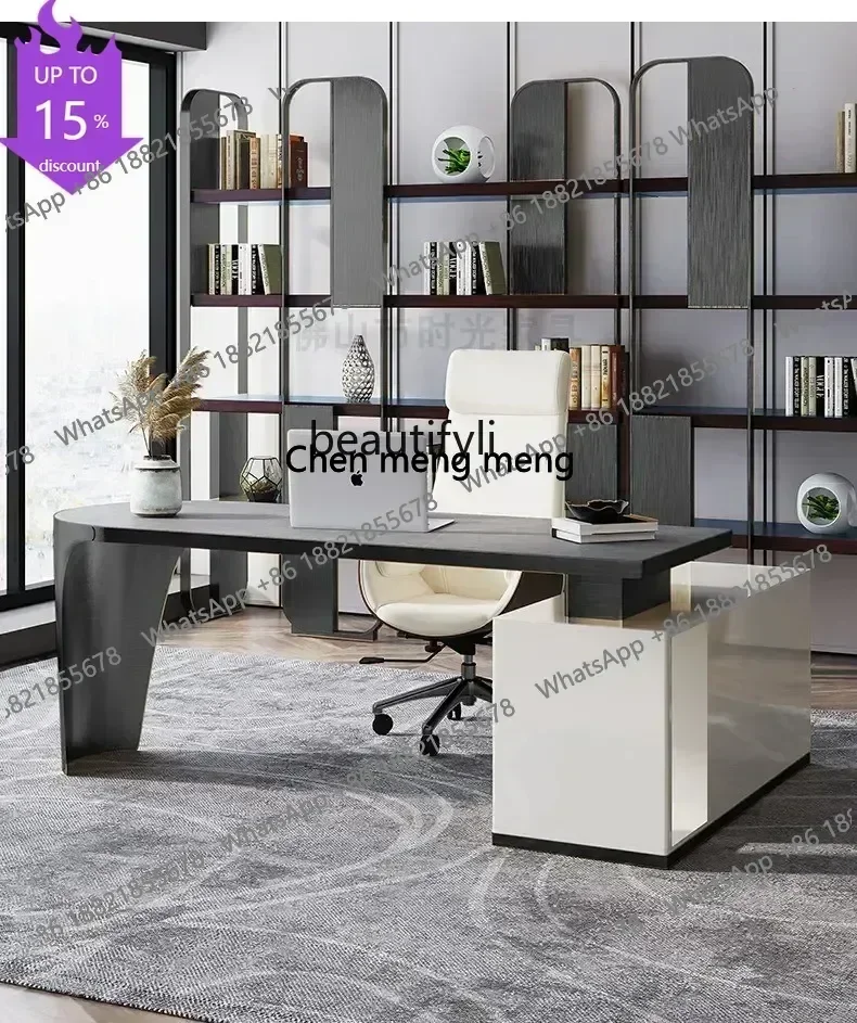 Light Luxury Stone Plate Desk Home Workbench Simple Desk Desktop Computer Table and Chair CombinationzG185