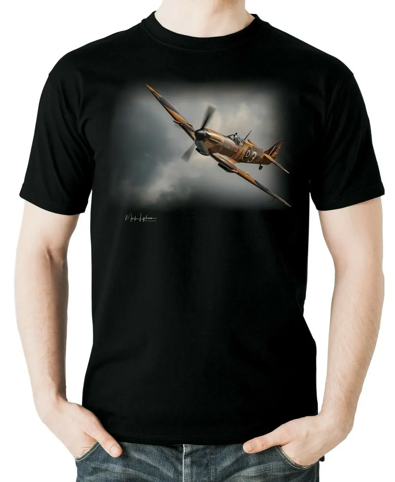 Royal Air Force Spitfire Fighter T-Shirt 100% Cotton O-Neck Short Sleeve Summer Casual Mens T-shirt Aviation Streetwear