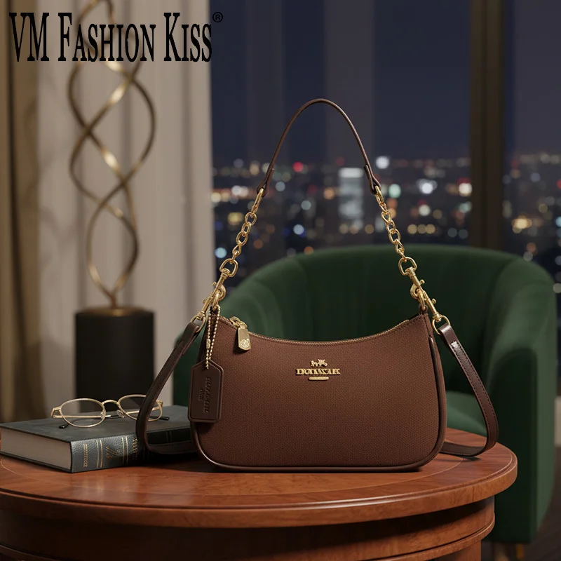 

Elegant Ladies Chain Underarm Bag Women's Shoulder Bag Matte PU Leather Luxury Handbag Ladies' Handbag Designer Crossbody Bag
