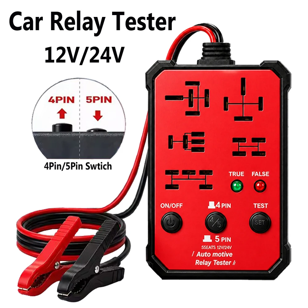 Auto Car Relay Tester Voltage Tester Automotive Battery Inspector With LED Indirector 12V 24V Electronic Circuit Relay Test