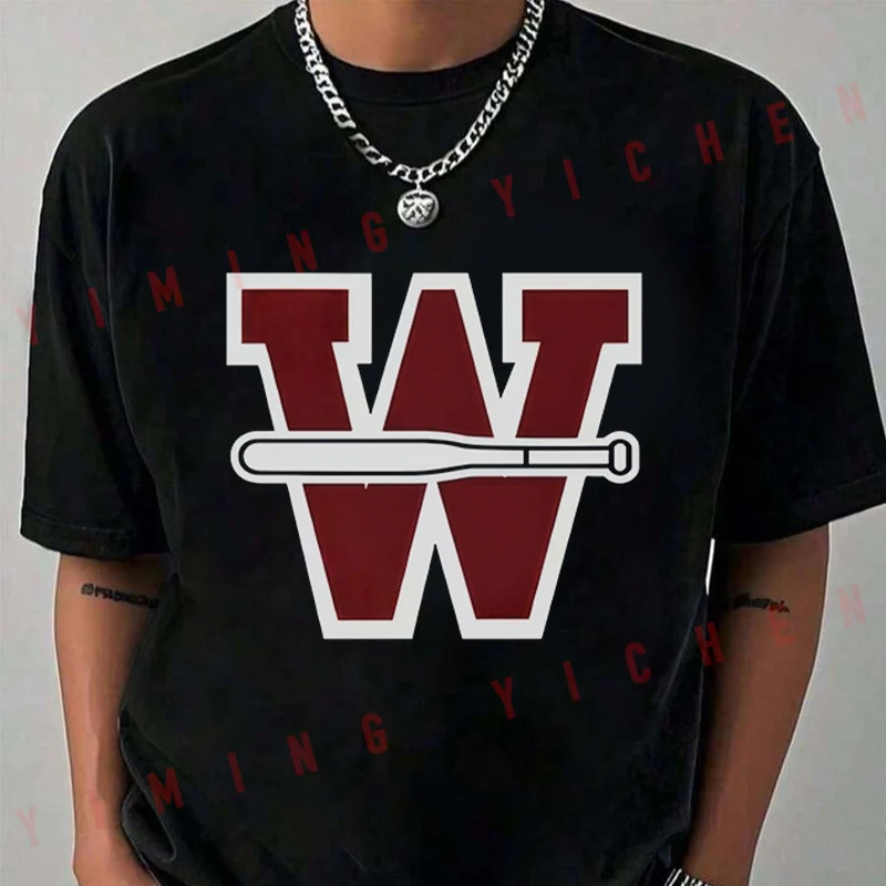 W Letter Graphic Motorcycle T-shirt Casual Trendy Tshirts For Summer Comfortable Short Sleeve Tops
