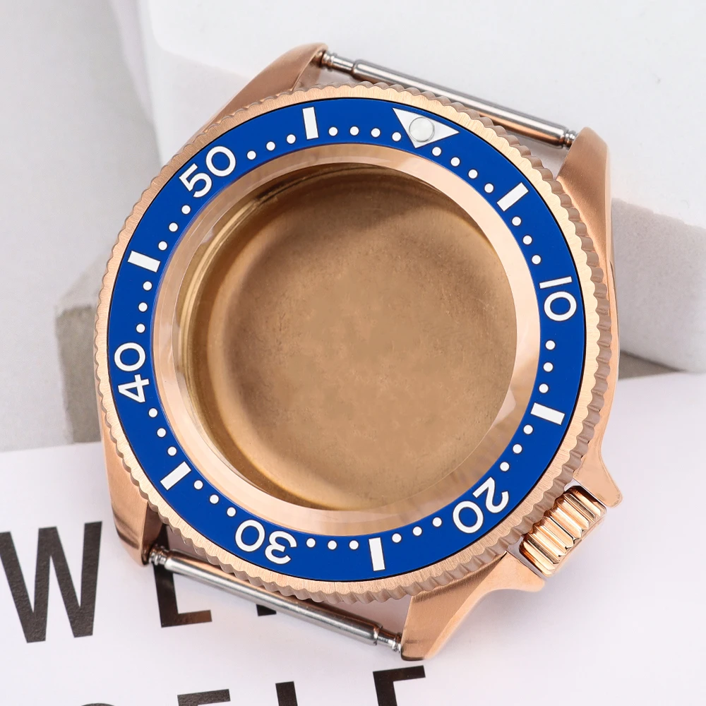 

Rose Gold 38mm Watch Cases Parts Sapphire Crystal For Mod SKX013 Seiko NH34 NH35 NH36 NH38 Movement 28.5mm Dial 120 Clicks Bezel