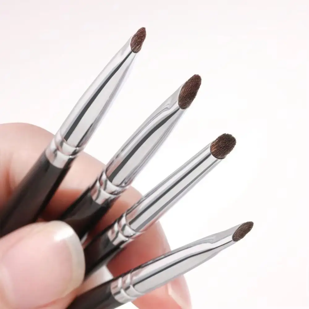 4 ชิ้น/เซ็ตมุมขนาดเล็กแปรงอายแชโดว์รายละเอียดที่แม่นยํา Eyelid Highlighter แปรงแต่งหน้าโกหก Silkworm ผมนุ่ม