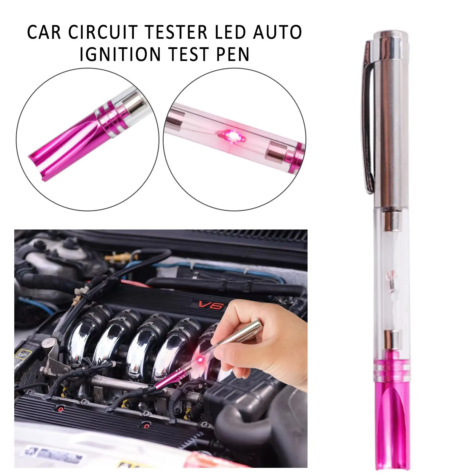 

Safe Reliable Ignition Test Pen High Voltage Wire Tester Spark Plug Wire Coil Detector Tool for Vehicle Inspection Maintenance