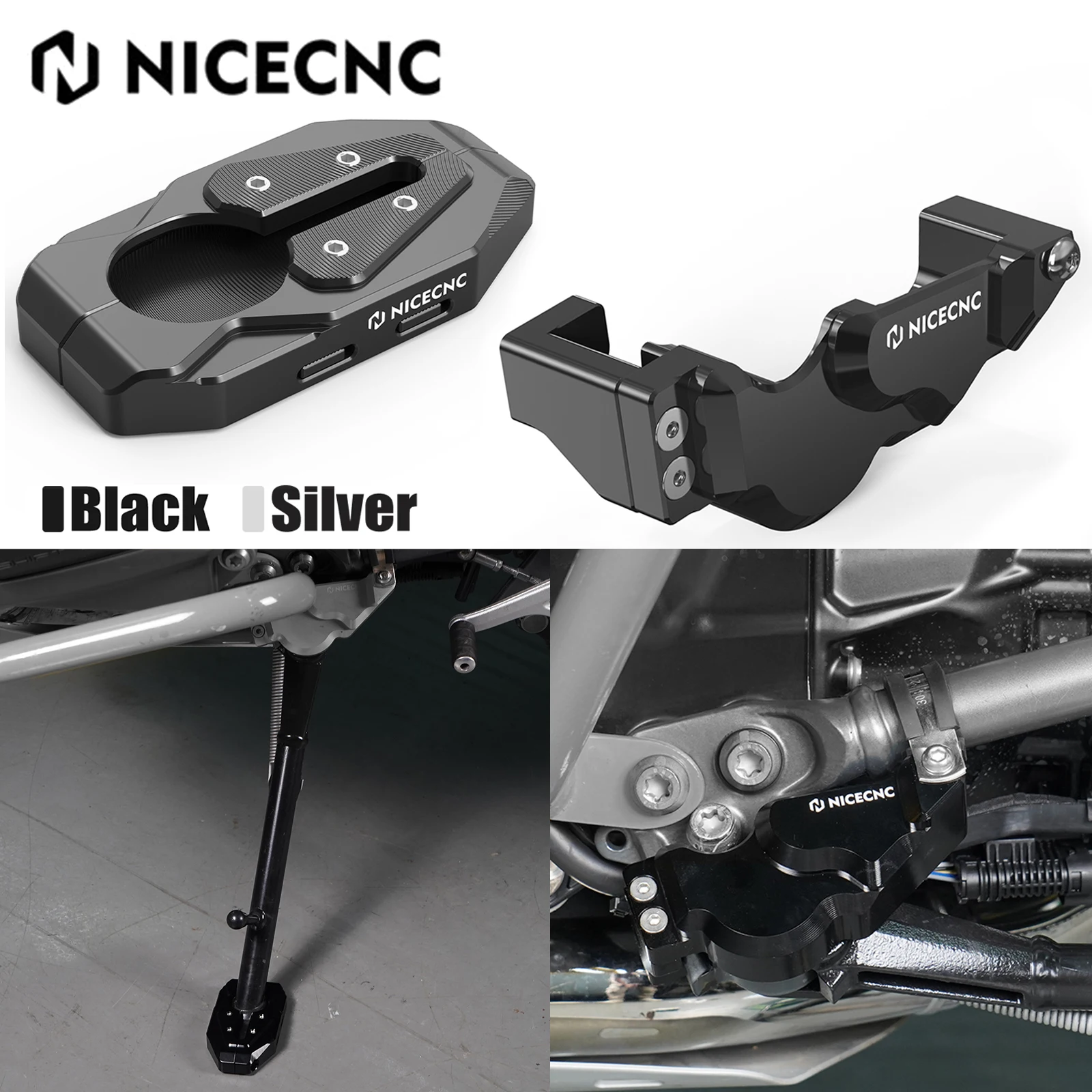 

For BMW R1250GS R1200GS Kickstand Side Stand Enlarger Sidestand Switch Protector R 1250 GS 2019-2023 2022 R 1200 GS 2016-2018