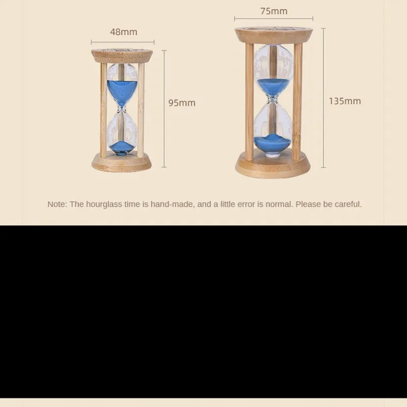 Creative Bamboo Fluorescent Or No Hourglass Timer Office Home Bedroom Decoration 1-30 Minute Ambient Luminous Hourglass