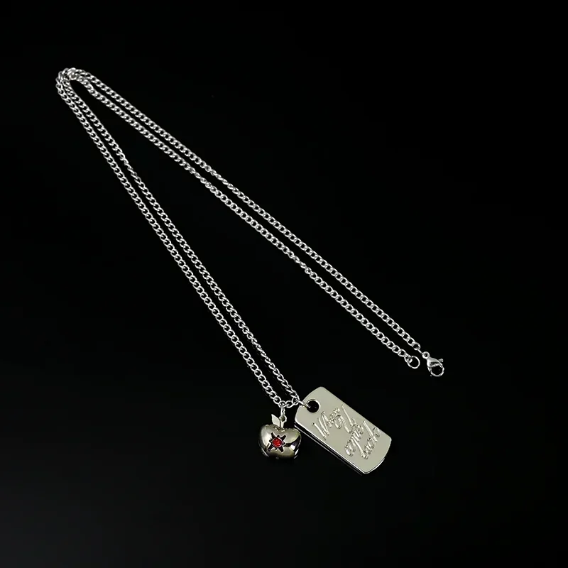 Love and Deepspace Caleb Personalized Creative Game Peripheral Metal Square Necklace Cartoon Stainless Steel Clavicle Chain Gift