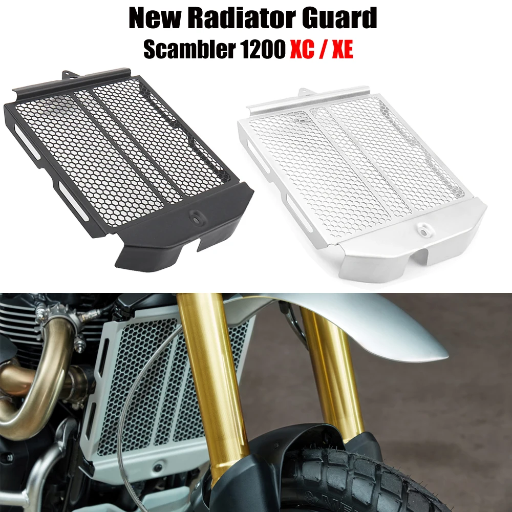 

Motorcycle Accessories Black Silver Air Intake Cover Radiator Grille Grill Guard For SCRAMBLE 1200 XE For Scramble 1200 XC