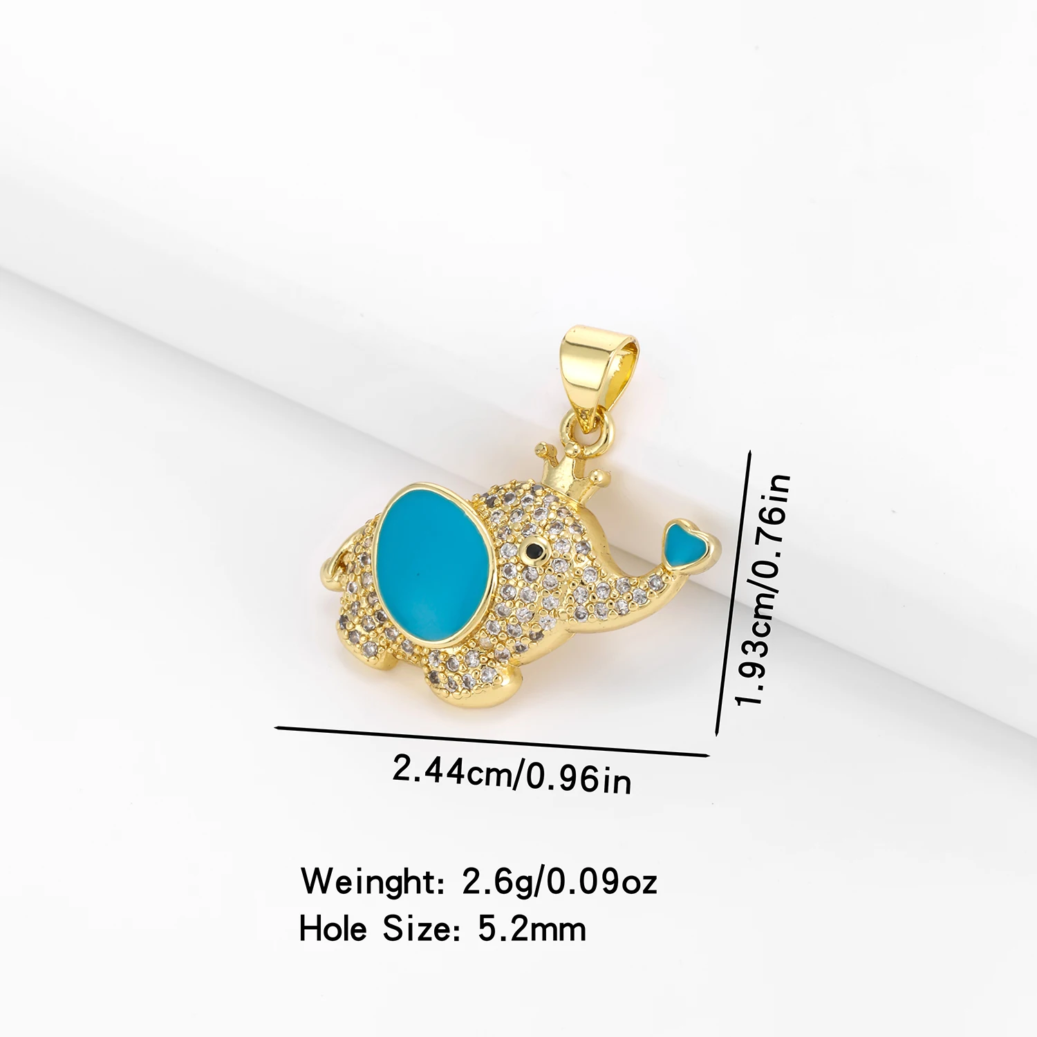 Vivid Lifelike 4 Colors Cute Little Elephant Pendant Copper Zircon Jewelry Nacklace Accessories Dinner Party Women Gifts Daily