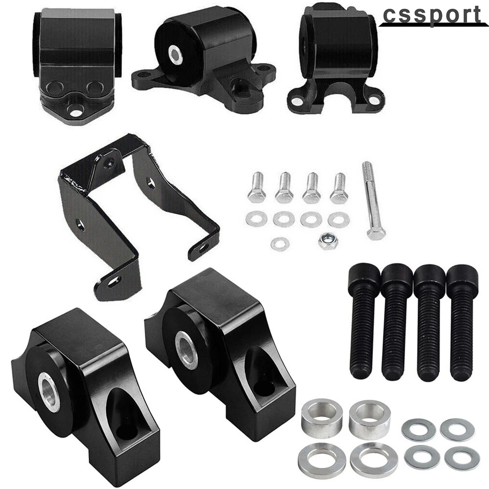 

For Honda Civic EK B-Series 1996-2000 Swap Engine Motor Mount 3Bolt Kit Torque Mount Kits for 1998 HX Coupe 2-Door 1.6L