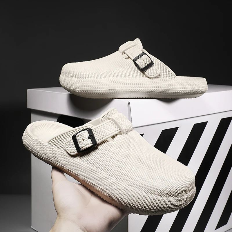 

Men's Summer EVA Slippers Lightweight Soft Bottom Couple Large Size New Loafers Set Breathable Fashion Trendy Women's Slippers