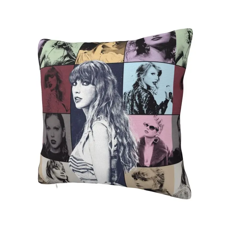 Custom  Taylores Heavy Metal Swift  Pop Singer Music Square Pillow Cover Decoration 3D Two Side Printed Cushion Cover for Car