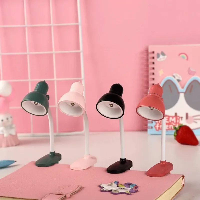 Cute Mini Lamp to Read Book Eye Protection Rotatable Reading Lamp with Clamp Reading Lights for Books Desk Table Bedroom