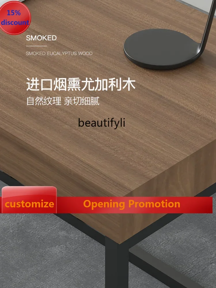 

B7304 ss Italian Desk Home Desk Simple Modern Smoky Solid Wood Nordic Study Computer Desk