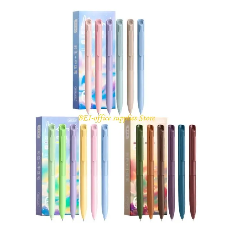 

A9LC 6 PCS Гель чернила ручка выдвижной гель -ручка подписание Pen Offic