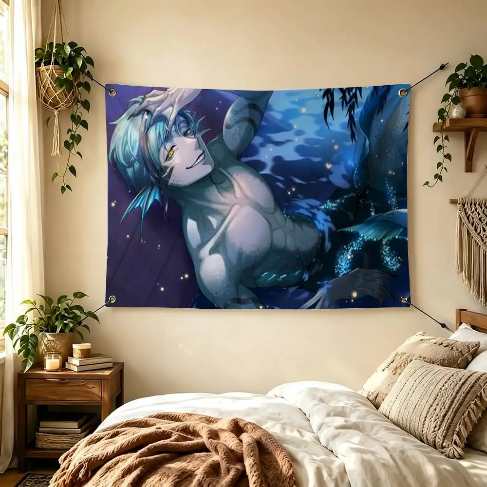 Game Twisted Wonderland Floyd Leech Flag Suitable For Party Club Outdoor Interior Wall Decoration Banner Fans Gift