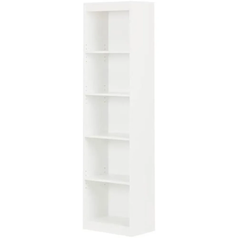 

South Shore Axess 5-Shelf Narrow Bookcase, Pure White