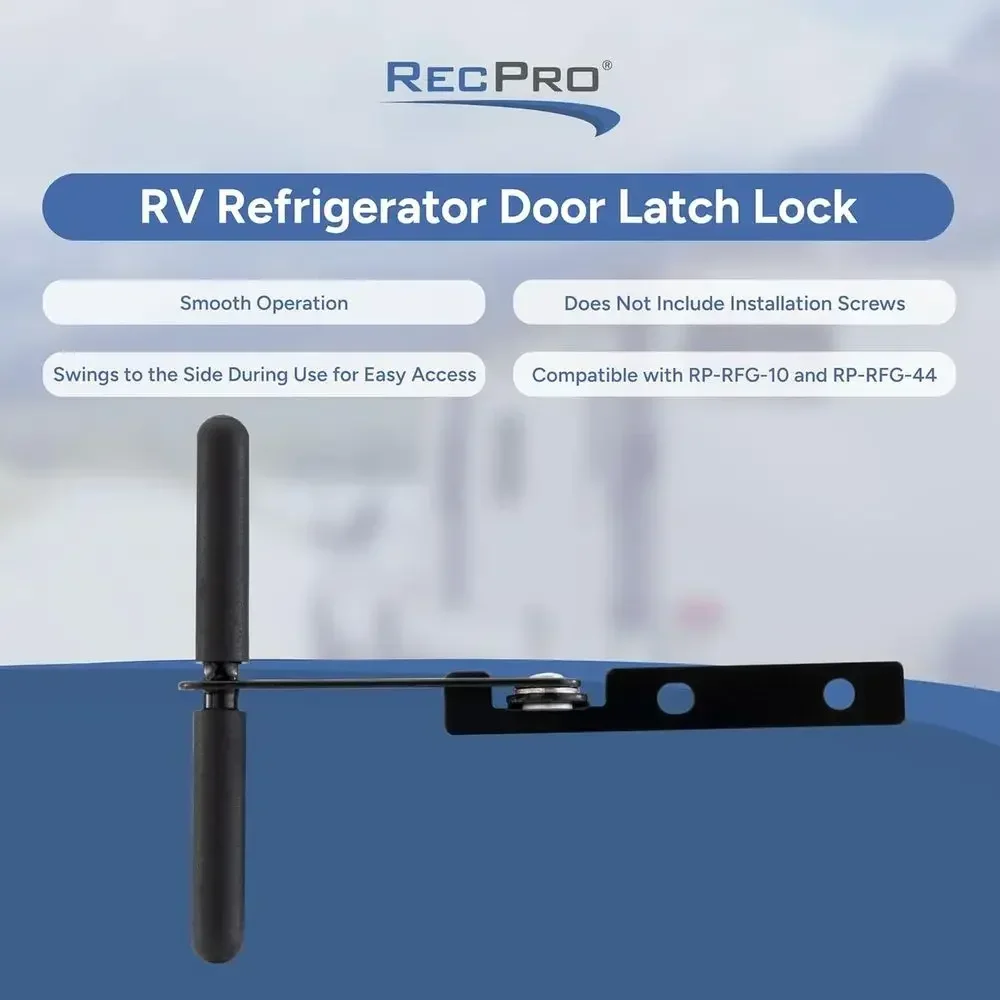 RecPro RV Refrigerator Door Latch | 1-3/16" Hole Spacing | Keeps Fridge Shut While Traveling | RV Replacement Parts - view 4