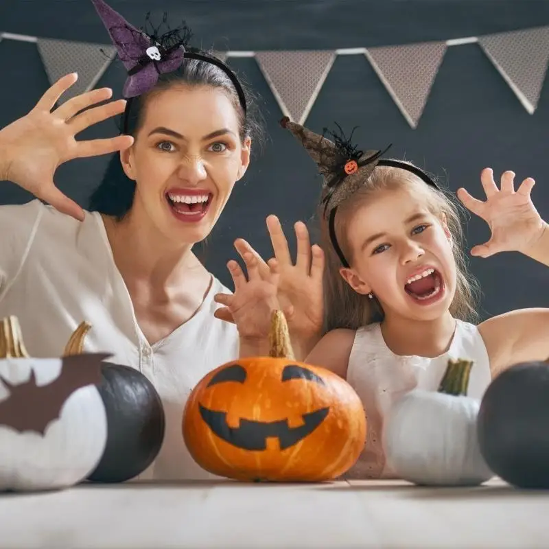 X4YC Halloween Witch Hat Hairbands Cosplay Headband Styling Ornament Accessory Costume Headpieces For Children And Adults