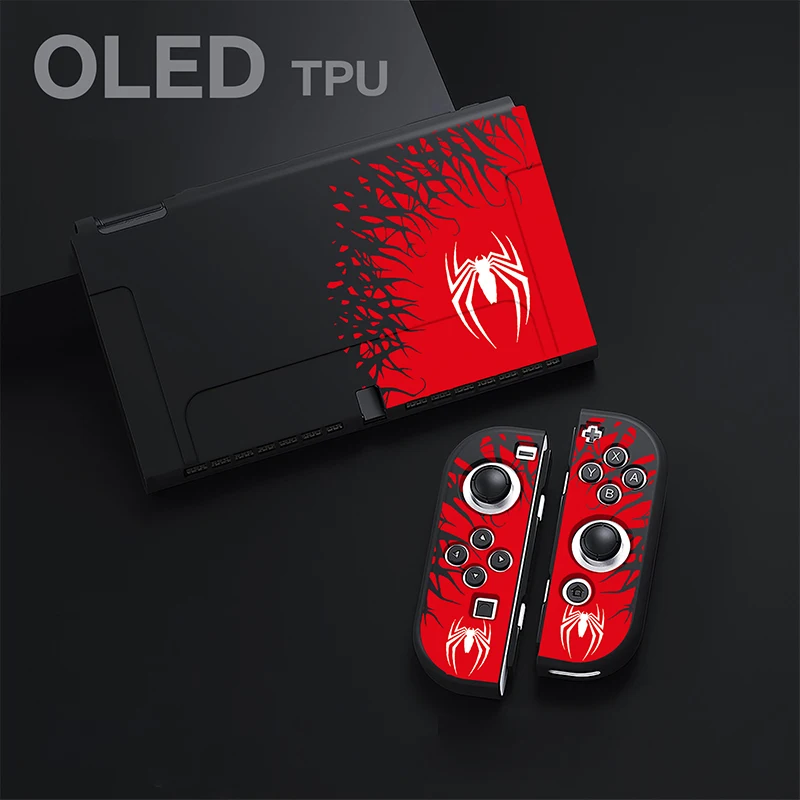 

Spider Theme Game Protective Case for Nintendo Switch Oled Soft Silicone Case for Nintendo Switch Console NS Game Accessories
