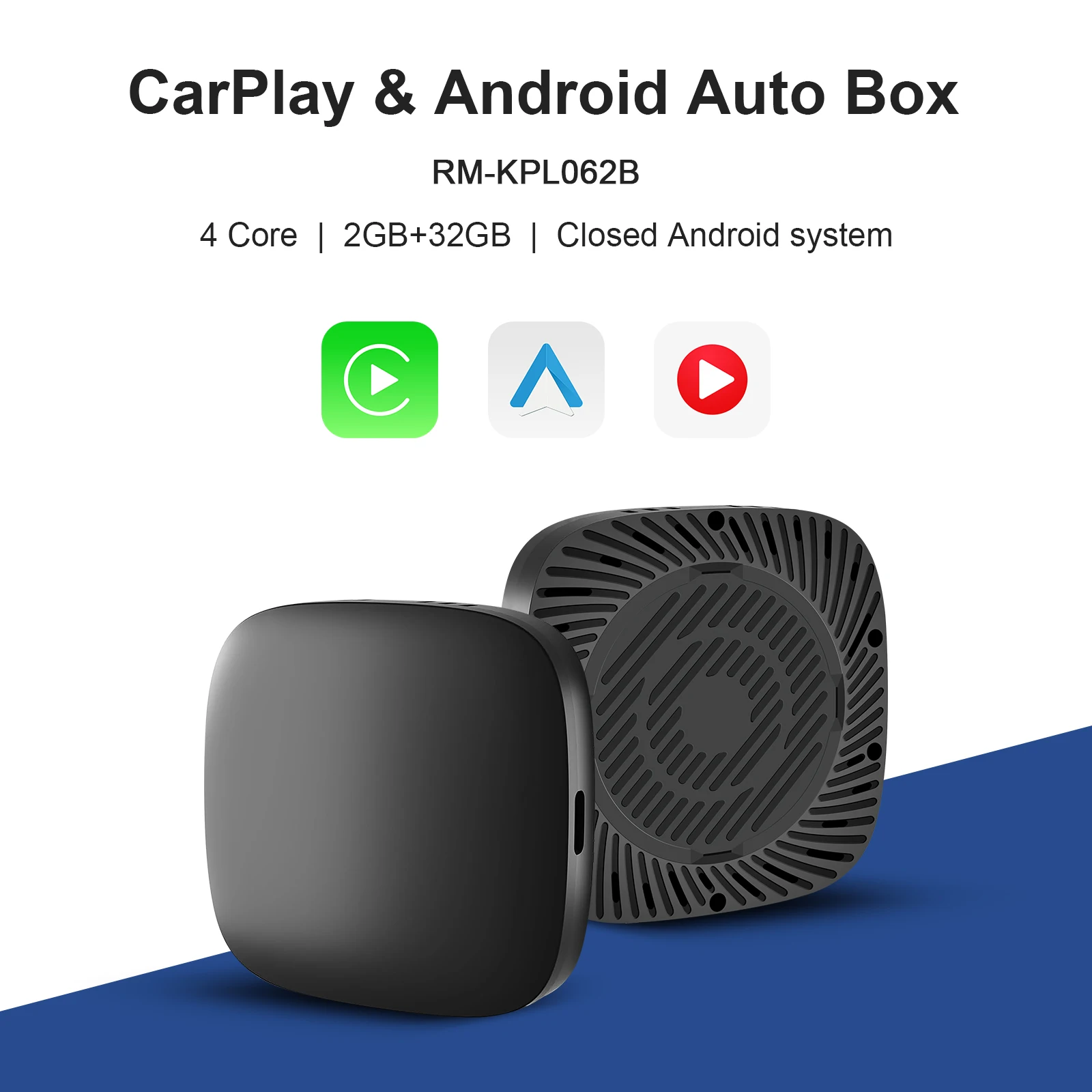 3 IN 1 Android 13 CarPlay Ai Box CarPlay Android Box Quad Core with Play Store YouTube Netflix Android 4G SIM Card Plug and Play