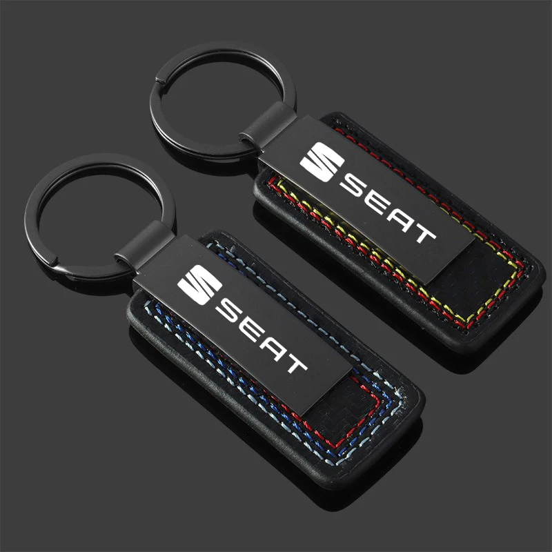 Metal﻿ Laser Engraving Retro Vintage Keyring Keychain For SEAT Toledo Leon Exeo Mk3 Mk2 5f Ateca Altea Bolero Salsa Accessories