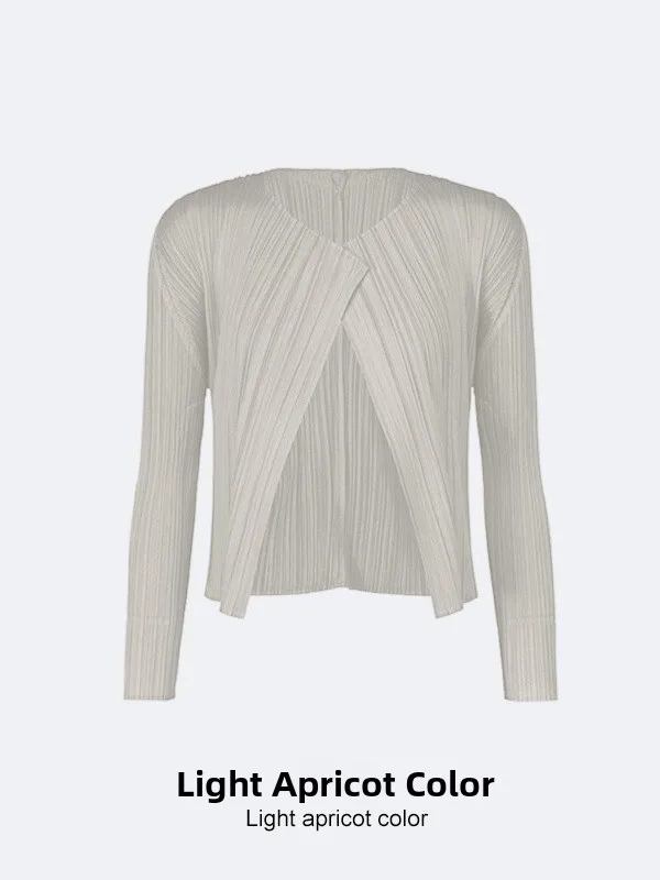 

Qingbei Women's Faion Slim Fit ort Jaet Весна Осень Тонкий дизайн Sense Плиссированный открытый кардиган Верхняя одежда Sli Верхняя одежда L...