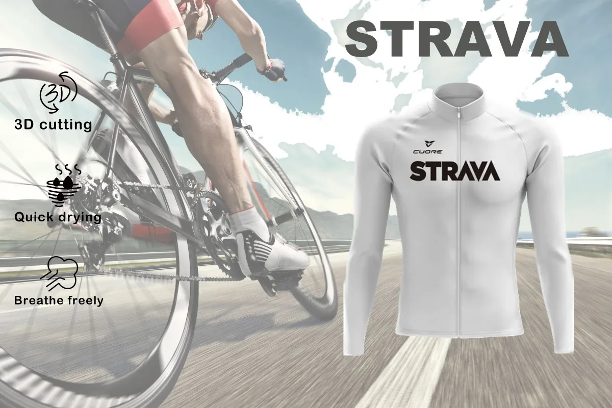 STRAVA Herrenjacke, Trikot, Rennrad, Mountainbike, langärmelig, Radfahren, Radfahren, Sport, Outdoor, Camping, Weihnachten, Fahrradausrüstung, Geschenke