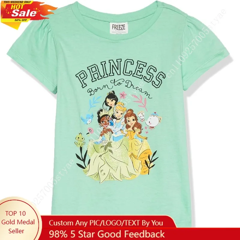 Camiseta de manga corta Disney Girls Disney's Princess Born to Dream Group