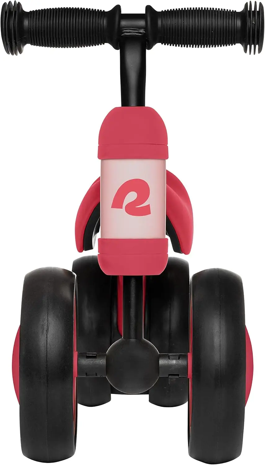 크리켓 베이비 워커 밸런스 바이크 (4륜, 12-24개월용) - 블러쉬 바이크 + 헬멧 - 유아용 자전거