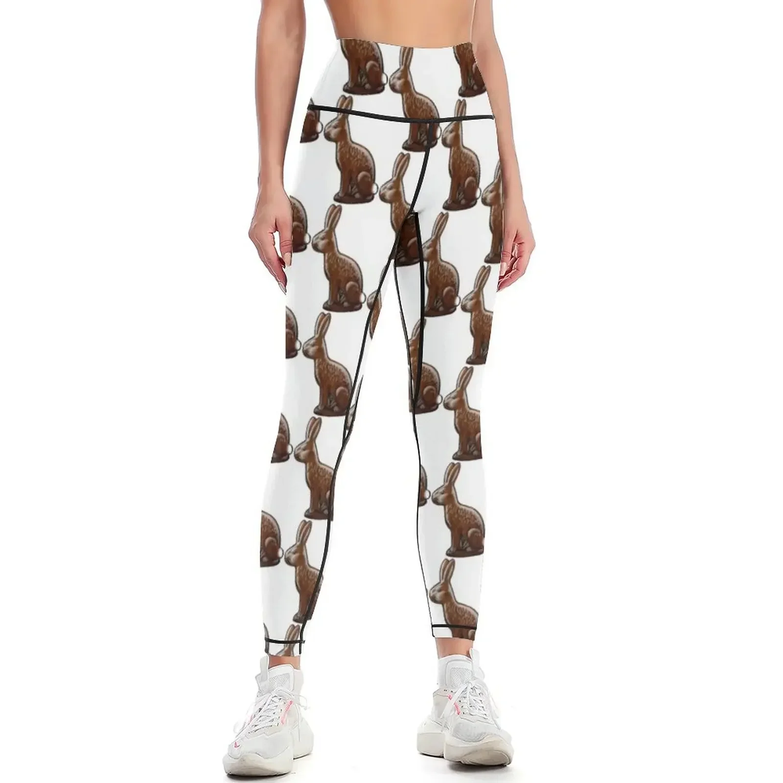 Chocolate easter bunny Leggings high waist gym top jogging pants harem pants Womens Leggings