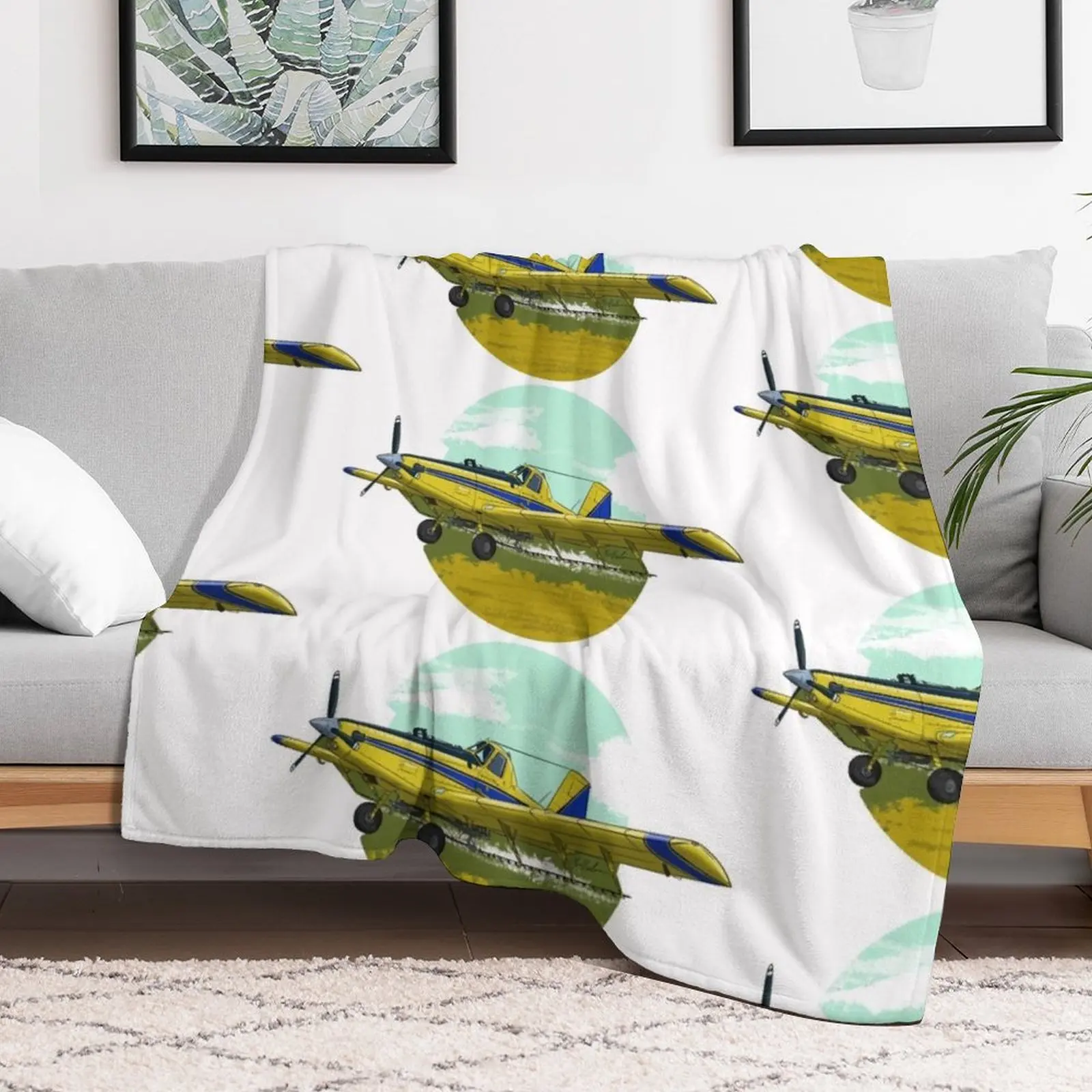 crop duster ag pilot Throw Blanket Beach blankets and throws Sofa Blankets