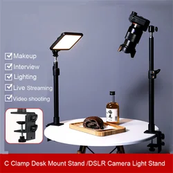 Desk Mount Stand DSLR Camera C Clamp Light Stand Photographic Light Boom Stand With Ball Head for Phone Video Ring Light Zoom