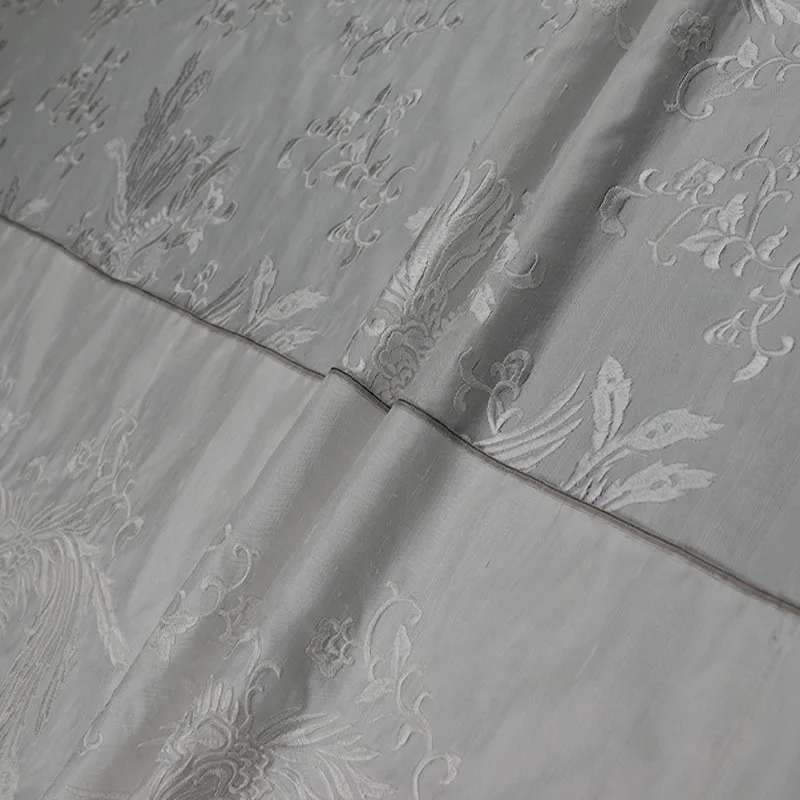 Embroidered jacquard double fabric silk real traditional pattern Chinese cheongsam clothing