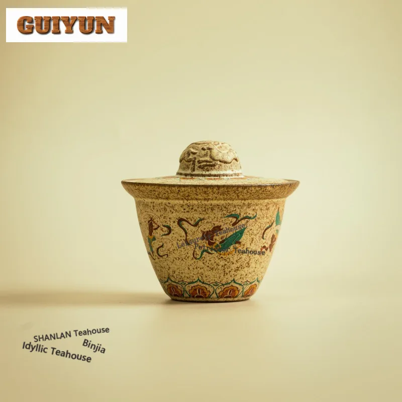 

150 мл Dunhuang Apsaras Gaiwan Boutique, теплоизоляционная чайная варенька, чайная чаша с крышкой, комплект чайника, крышка, чаша, украшение для кафе