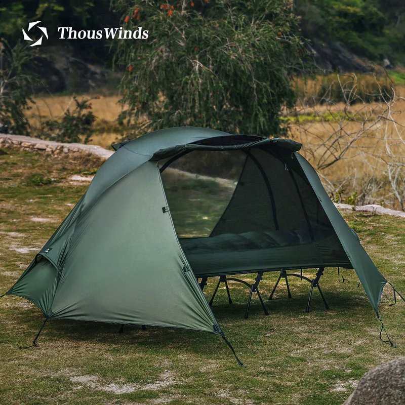 Thous Winds Scorpio 1 People Tent, Ultralight Hiking Solo Tent, Outdoor Backpack Cot Tent, 15D Nylon Ripstop Both Side Silicon 