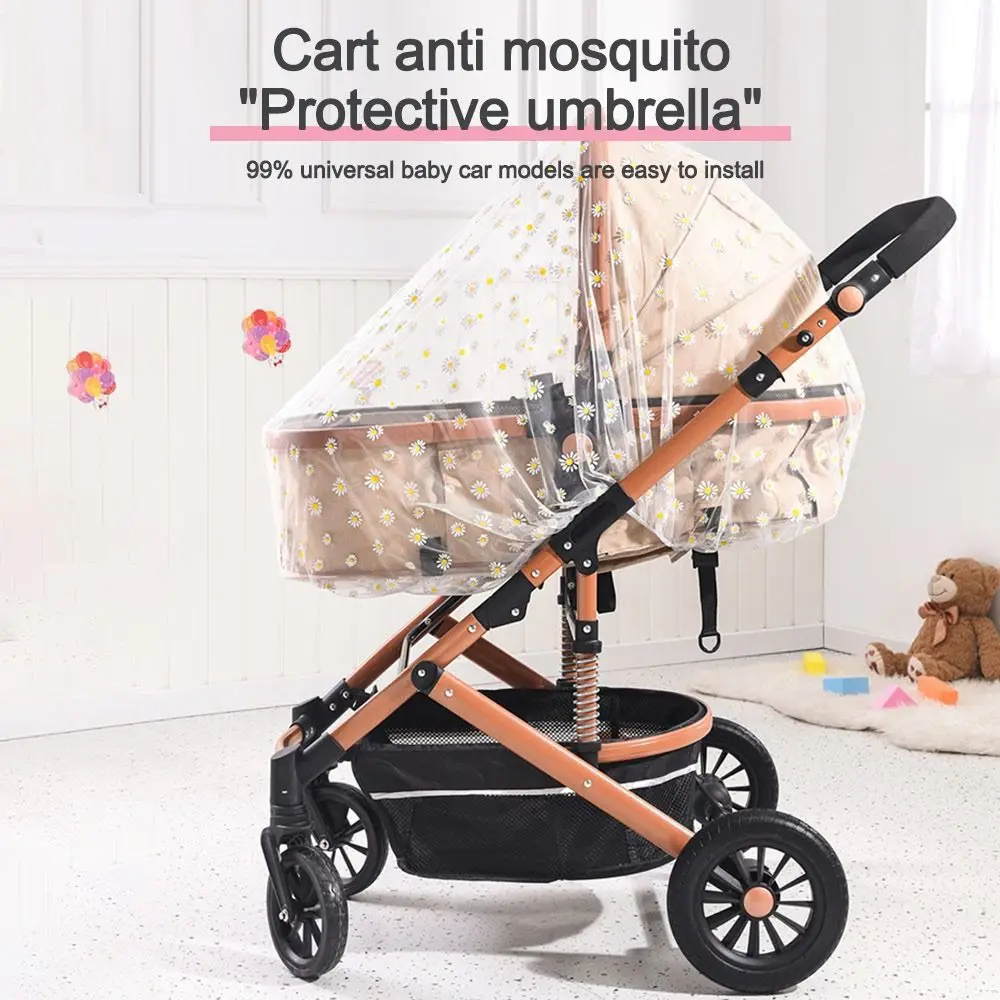 Fully Covered Cart Sunshade Mosquito Net Breathable Insect Fly Cradle Mosquito Net Mosquitoproof Crib Mosquito Net
