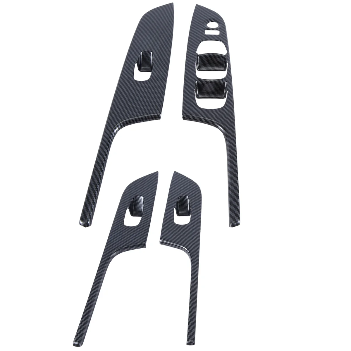 

Для Nissan Navara NP300 2016-2019 кнопка переключателя стеклоподъемника автомобиля панель Крышка отделка стикер аксессуары, углеродное волокно