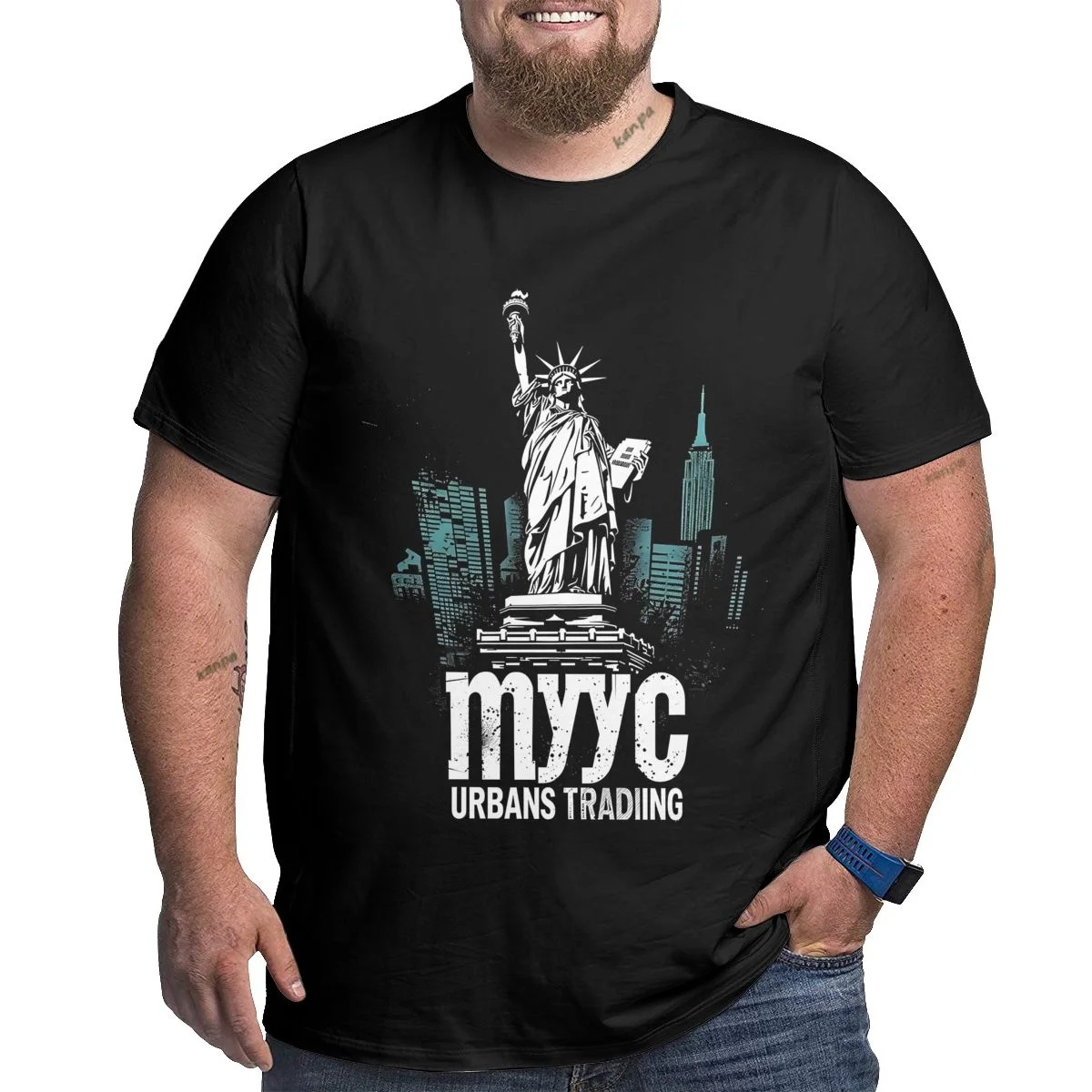 

MYYC Men's Plus Size T Shirts Oversize Cotton Graphic T-shirts Man Big and Tall 1XL-6XL Top Tees Loose Large Clothes