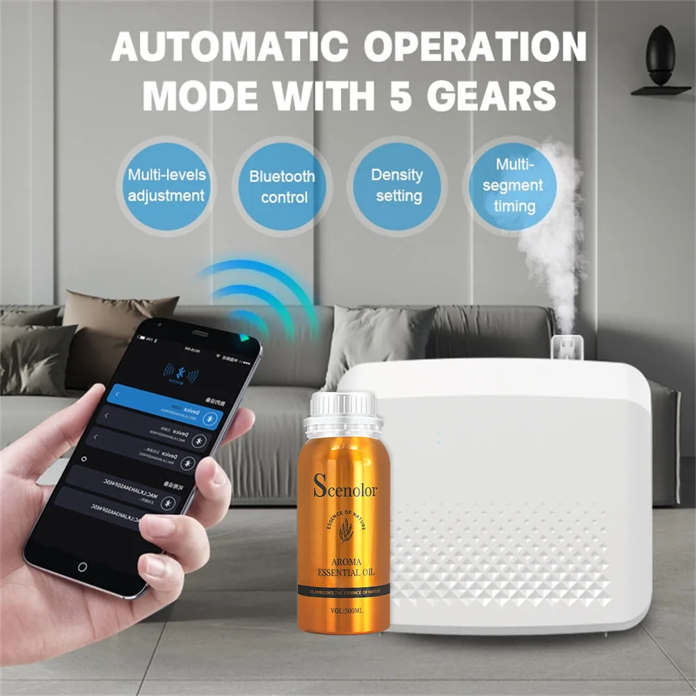 Difusor inteligente de aceites esenciales de 800 ML, difusor de Aroma aromático, máquina de aire con Control Bluetooth, sistema de aire fresco de Hotel de gran cobertura